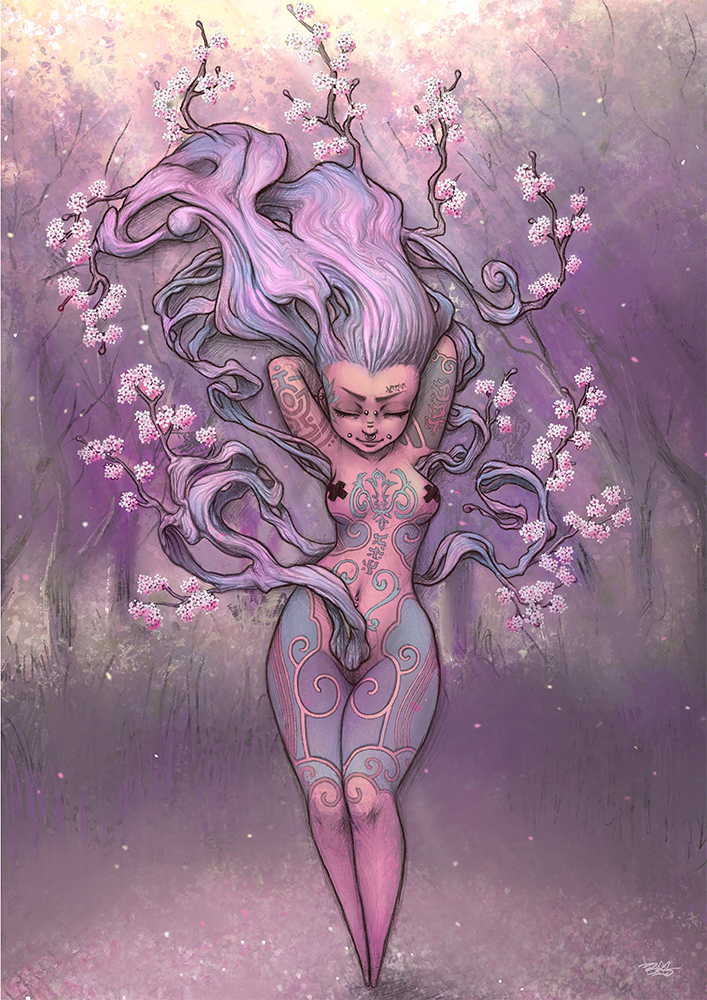 Cherry Blossom (2023) A2 Art Print