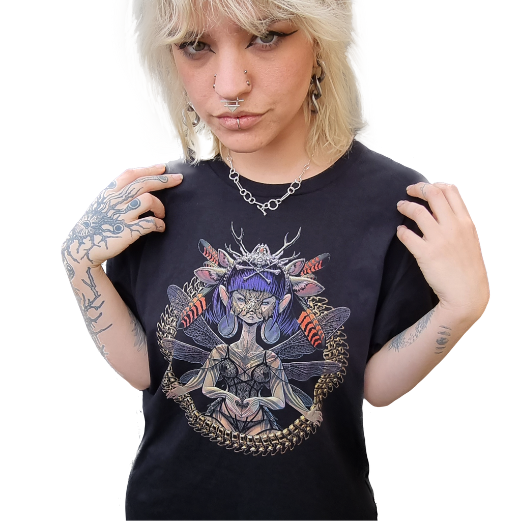 'D1V1N1T1' unisex organic cotton t-shirt